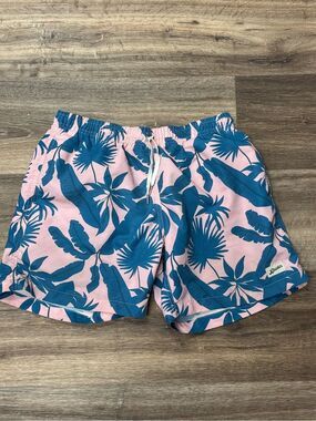 Bather Tropical Palms Swim Trunks Pink/Blue Men’s Medium